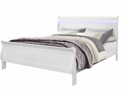 Vivienne White LED Bed