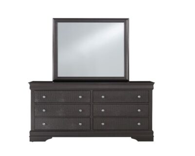 Serenity Metallic Grey Bedroom Set with LED