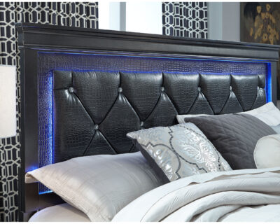 Serenity Metallic Grey Bed with LED