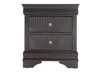 Serenity Metallic Grey Nightstand