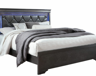 Serenity Metallic Grey Bed with LED