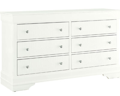 Serenity Metallic White Dresser