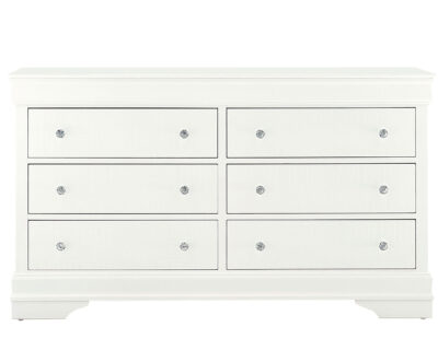 Serenity Metallic White Dresser