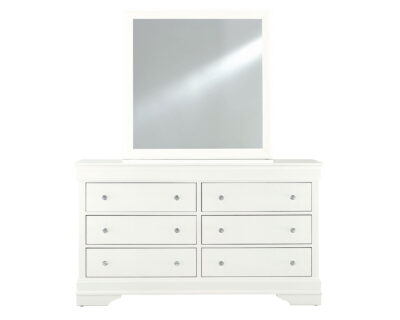 Serenity Metallic White Dresser