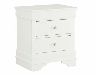 Serenity Metallic White Nightstand